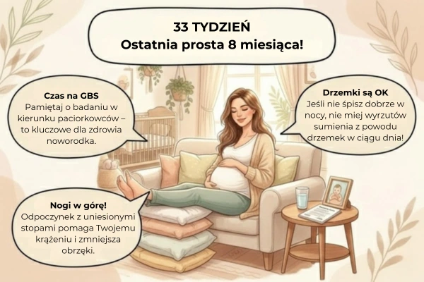 33 Objawy ciąży i Twoje samopoczucie o ostatnim trymestrze